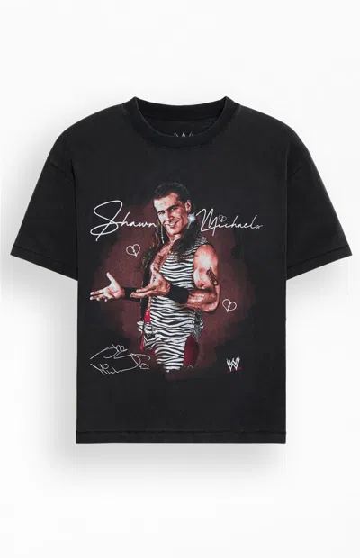 Pacsun Men's Wwe Shawn Michaels Hearts T-shirt In Black