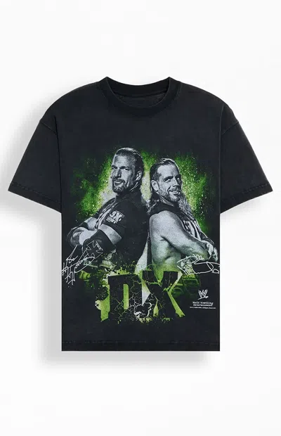 Pacsun Men's Wwe Wrestlemania D-generation X T-shirt In Washed Black In Blue