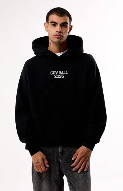 Pacsun Men's X Gov Ball Stencil Hoodie In Black