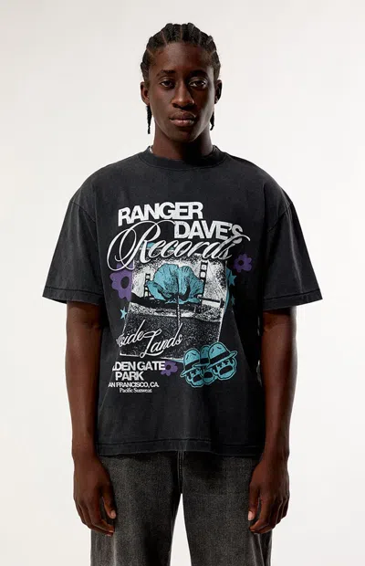 Pacsun Men's X Outside Lands Ranger Dave's Records T-shirt In Black