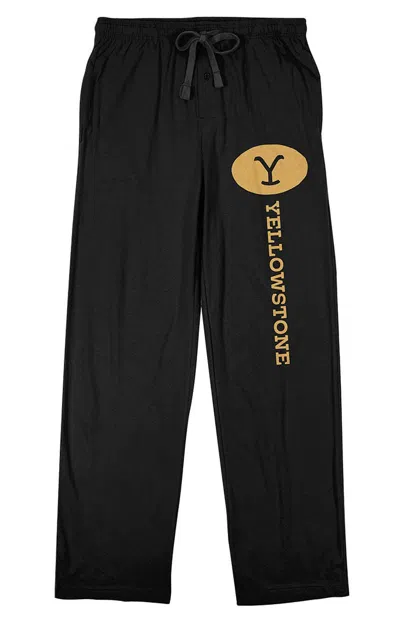 Pacsun Men's Yellowstone Logo Sleep Pants In Black