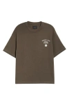 Pacsun Mercado Oversize Waffle Graphic T-shirt In Brown