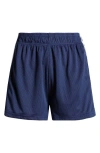 Pacsun Mesh Basketball Shorts In Navy W/white Stripes