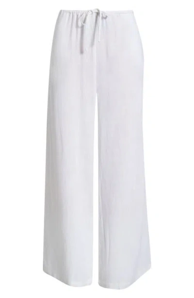 Pacsun Milla Tie Waist Wide Leg Pants In White