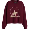 Pacsun Moonlight Oversize Crewneck Sweater In Burgundy