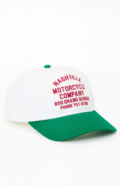Pacsun Nashville Motorcycle Co Snapback Hat In Off White In Pink