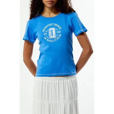 Pacsun Newport Beach Skimmer Cotton Graphic T-shirt In Blue