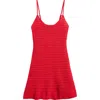 Pacsun Oasis Open Stitch Minidress In Red