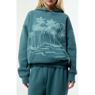 Pacsun Ocean Front Graphic Hoodie In Blue