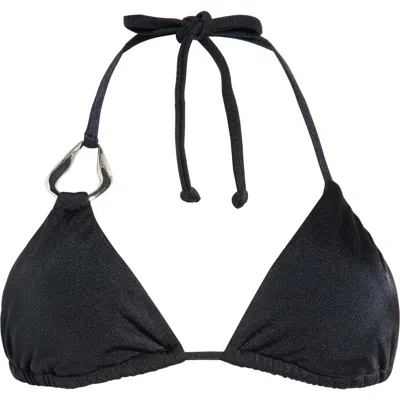 Pacsun Octavia Triangle Bikini Top In Black