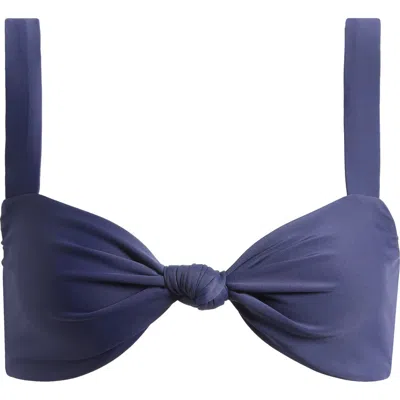 Pacsun Olivia Knotted Bikini Top In Blue