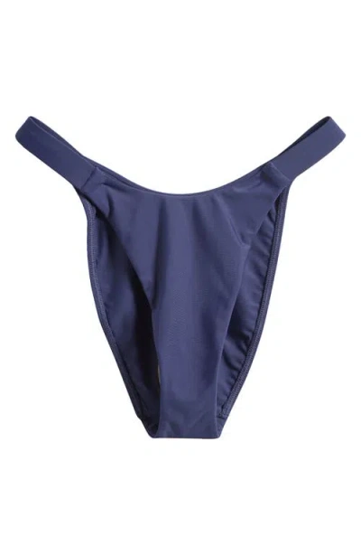 Pacsun Olivia Scoop Front Bikini Bottoms In Blue