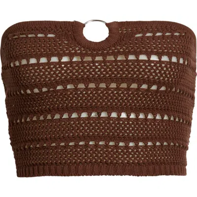 Pacsun Oriana O-ring Tube Top In Brown