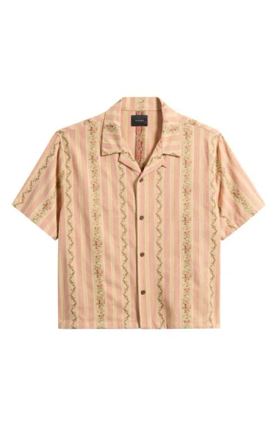 Pacsun Oversize Beck Camp Shirt In Pink