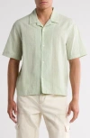 Pacsun Oversize Pointelle Camp Shirt In Green