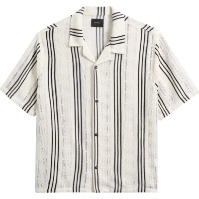 Pacsun Oversize Textured Stripe Camp Shirt