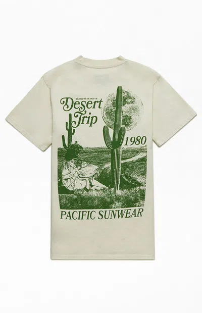 Pacsun Pacific Sunwear Desert Trip Oversized T-shirt In Off White In Multi