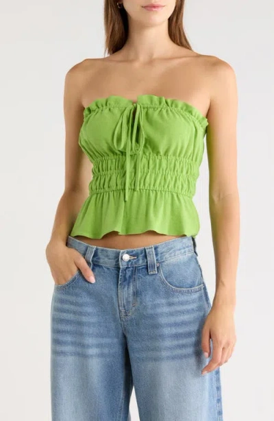 Pacsun Paige Smocked Crop Top In Multi