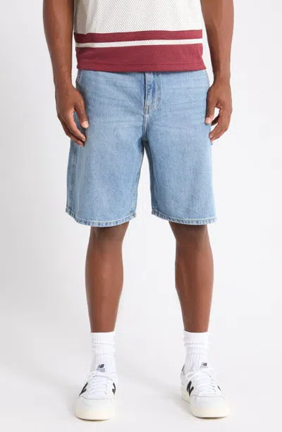 Pacsun Paulie Ii Extreme Baggy Denim Shorts In Medium Indigo