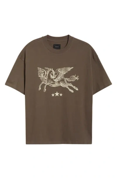Pacsun Pegasus Short Sleeve Graphic T-shirt In Brown