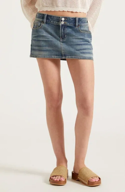 Pacsun Piper Micro Miniskirt In Blue