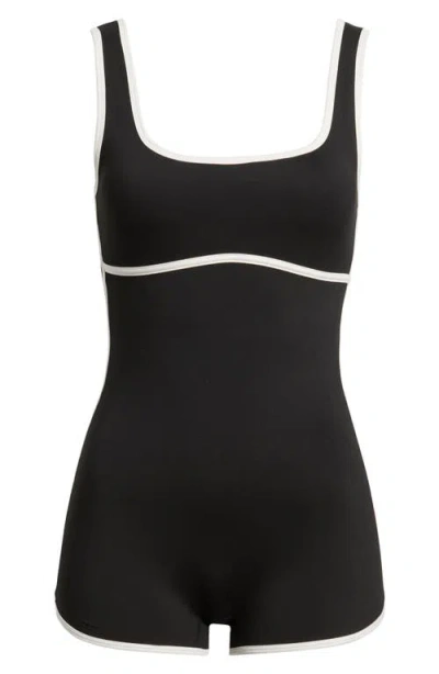 Pacsun Piping Bodysuit In Meteorite W/white Sand
