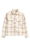 Pacsun Plaid Tweed Overshirt In Cream