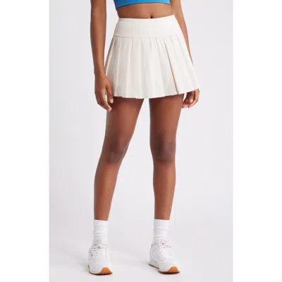 Pacsun Pleated Drop Waist Stretch Skirt In Ivory