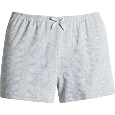 Pacsun Pointelle Shorts In Heather Grey
