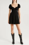 Pacsun Puff Sleeve Minidress In Gray