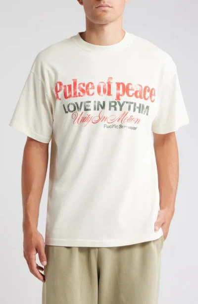 Pacsun Pulse Of Peace Graphic T-shirt In White