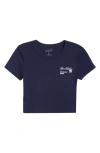 Pacsun Queens Village Graphic Baby Tee In Blue