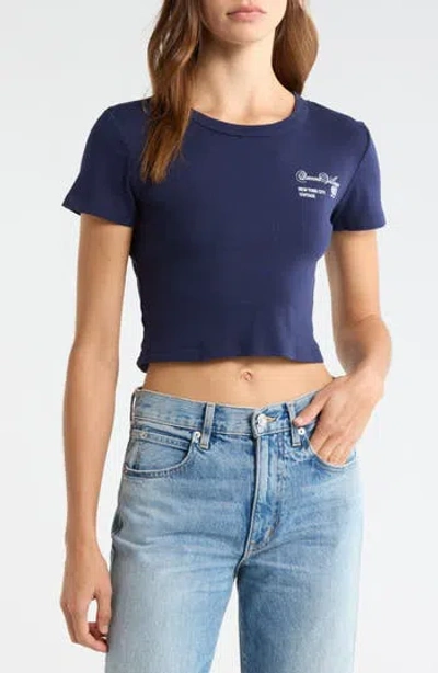 Pacsun Queens Village Graphic Baby Tee In Blue