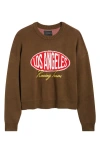 Pacsun Racing Team Jacquard Graphic Sweater In Brown