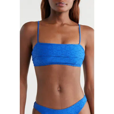 Pacsun Ramona Eyelet Foldover Bikini Top In Surf The Web