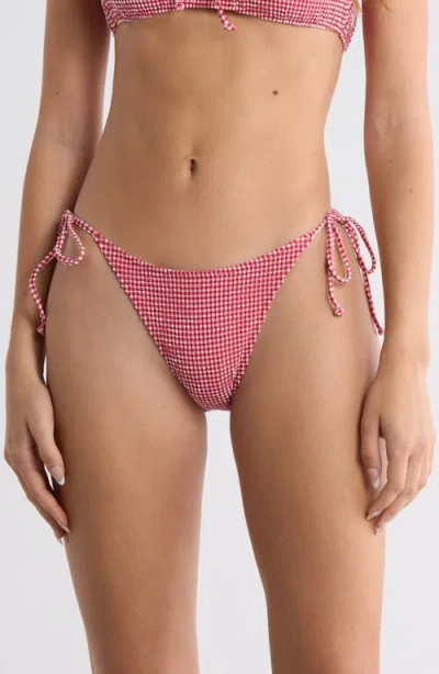 Pacsun Rebecca Tie Side Bikini Bottoms In Pink