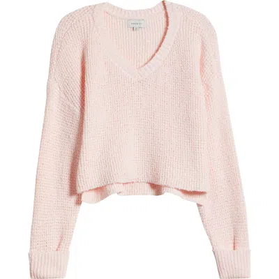Pacsun Renata V-neck Sweater In Pink Dogwood