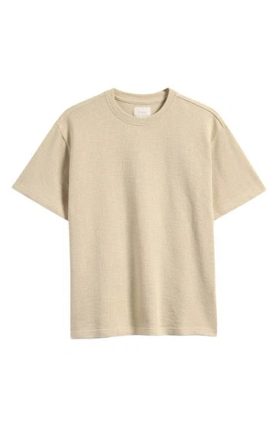 Pacsun Ridge Waffle Knit Short Sleeve T-shirt In White Asparagus