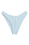 Pacsun Rosie High Leg Scoop Bikini Bottoms In Celestial Blue