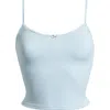 Pacsun Rosie Tankini Top In Celestial Blue/rose