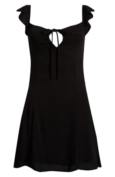 Pacsun Ruffle Strap Babydoll Dress In Anthracite
