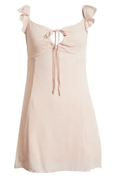 Pacsun Ruffle Strap Babydoll Dress In Pink Dogwood