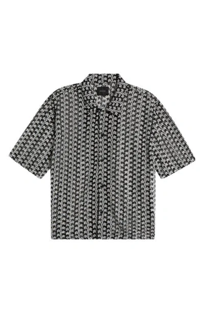 Pacsun Rumi Oversize Open Knit Camp Shirt