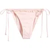 Pacsun Sakura Ruffle Fixed Bow Bikini Bottoms In Pink