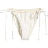 Pacsun Sakura Ruffle Fixed Bow Bikini Bottoms In Neutral