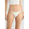 Pacsun Sakura Ruffle Fixed Bow Bikini Bottoms In White