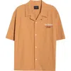 Pacsun San Antonio Embroidered Camp Shirt In Brown