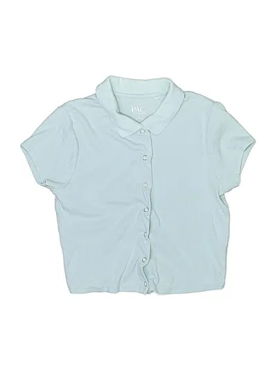 Pre-owned Pacsun Kids' Short Sleeve Button Down Shirt In Blue
