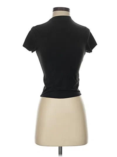 Pre-owned Pacsun Short Sleeve Top Black Mock Neckline Tops