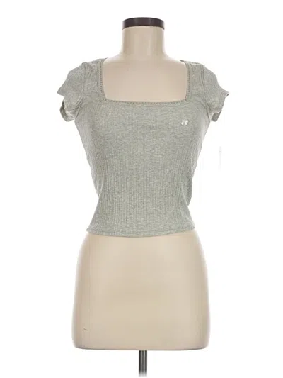 Pre-owned Pacsun Short Sleeve Top Gray Sweetheart Neckline Tops